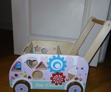 Wooden ice cream truck