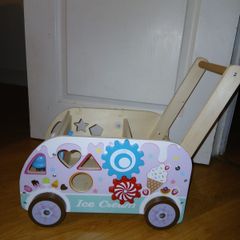 Wooden ice cream truck