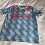 Fab Retro Junior Kids Genuine Adidas Blue White Orange Manchester United retro 2021 2022 Away Jersey Image 3
