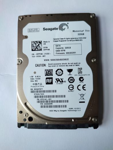 Seagate 320 Gb 2.5" HD