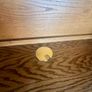 Solid Oak Roll-Top Writing Bureau Desk & Matching Captain's Chair Image 4