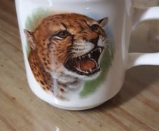 Vintage Fota Wildlife Park (mug / Plate ) By  Carrigdhoun  Pottery Co-op Of Cork