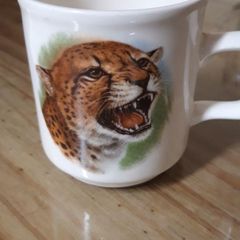 Vintage Fota Wildlife Park (mug / Plate ) By  Carrigdhoun  Pottery Co-op Of Cork