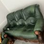 3seater + 2 seater genuine calfskin leather solid French wood Image 3
