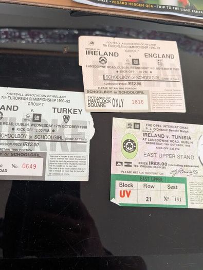 Huge 1990 80s vintage liverpool and some vintage Ireland soccer gear signed gear etc