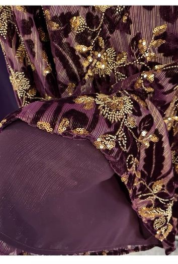 Brand New Designer Velvet Beaded Top
