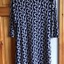 Laura Ashley Ladies Blue and White stretchy pencil midi dress size 16 Including postage Image 3