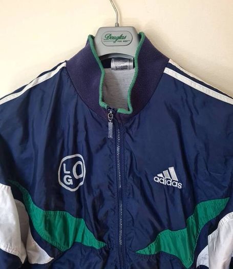 Vintage 90s Adidas german football track jacket Size xl ptp 24" in excellent condition