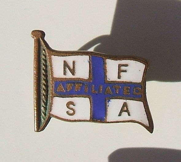 NFSA AFFILIATED (National Federation of Sea Anglers) affiliated club member's enamel badge (c.1950's)