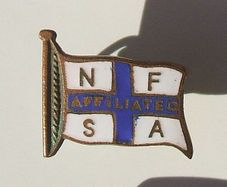 NFSA AFFILIATED (National Federation of Sea Anglers) affiliated club member's enamel badge (c.1950's)