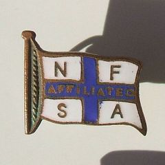 NFSA AFFILIATED (National Federation of Sea Anglers) affiliated club member's enamel badge (c.1950's)