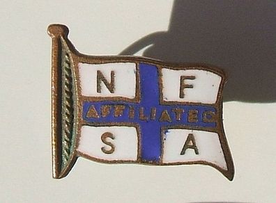 NFSA AFFILIATED (National Federation of Sea Anglers) affiliated club member's enamel badge (c.1950's)