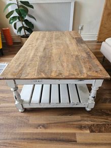 wooden coffee table