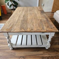 wooden coffee table