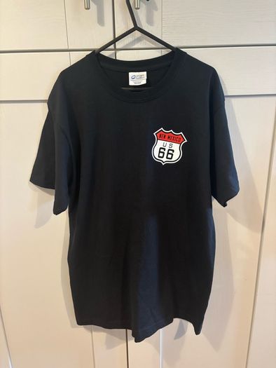 Black Cotton T-Shirt Whiting Bros Station 72 Route 66 size M