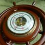 Vintage Barigo barometer. Brass and wood surround. Image 9