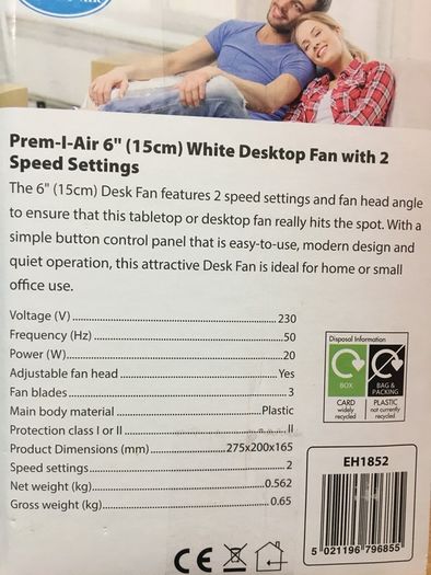 6" Desk Fan