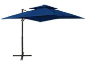 Cantilever Umbrella with Double Top 250x250 cm Azure Blue