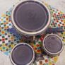 Amazing and Rare Vintage Mid Century Modern Celtic Thomas Unusual-Handled Tall Teapot in the Lilac and Indigo Colourway, Plus Two Matching Cups in The Wave Pattern Image 8