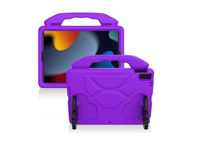 For iPad 10.2 7th Gen 2019 Case Kids Friendly Shockproof Tablet Smart Cover EVA Purple - FHT05IPTK3