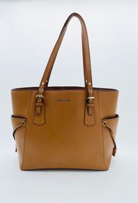 Michael Kors Brown Leather Tote Handbag