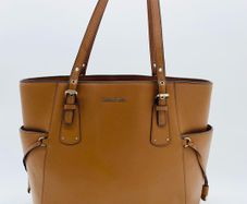 Michael Kors Brown Leather Tote Handbag