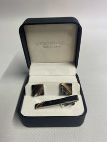 Men's Jos Von Arx Cufflinks & Tie Bar Set