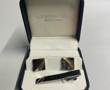 Men's Jos Von Arx Cufflinks & Tie Bar Set