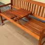 Garden Bench 3 Seater Weatherproof, with picnic table, eucalyptus wood Image 7