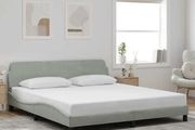 Bed Frame "Dover" Light Grey 180x200 cm Super King Velvet