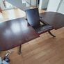 Mahogany dining table with fold-out leaf Image 3