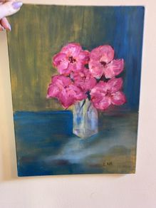 Peony flower painting
