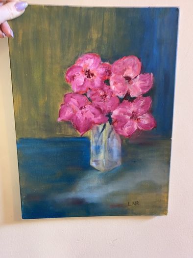 Peony flower painting