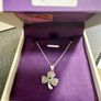 Caitlin Sterling Silver Four Leaf Clover Necklace Brand New Image 3