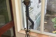 Converted antique oil lamp