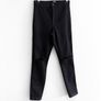 Pre Owned Missguided Petite Black High Waisted Ripped Knee Skinny Jeans Image 2