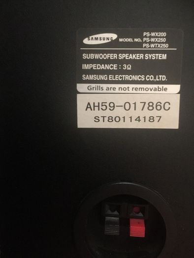 samsung HTX 250 subwoofer speaker