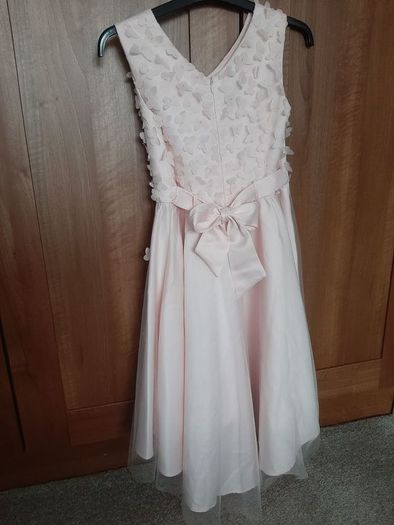 Girls beautiful special party, confirmation, occassion dress age 11. Monsoon pale pink occasion dress.