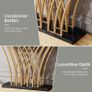 Gold Console Table, 150 x 29.5 x 80 with Lattice Metal Base for Entrance, Image 5