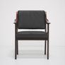 Vintage Rosewood and Black Leather Armchair by Karl Erik Ekselius for JOC Vetlanda, 1960s Image 4