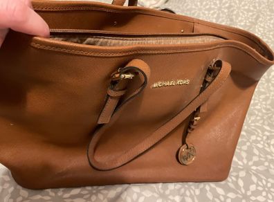 large brown Michael Kors bag