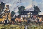 the wonderful barn watercolour