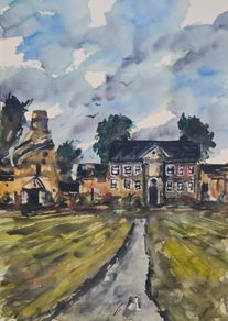 the wonderful barn watercolour