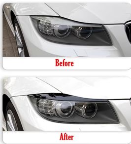 2pcs of Front Headlight Eyebrows for BMW 3 Series