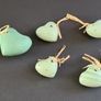 Set of 5 ceramic, clay love hearts Image 6