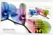 2014 Ireland Stampa Members Souvenir World Flower Show RDS Commemorative Stamps Miniature Sheet Overprinted for Stampa Mint Never Hinged (MNH)
