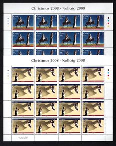 2008 Ireland Christmas Commemorative Stamps Sheetlet Plate 1A1A1A1A Mint Never Hinged (MNH)