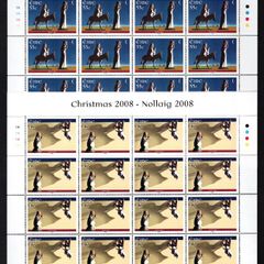 2008 Ireland Christmas Commemorative Stamps Sheetlet Plate 1A1A1A1A Mint Never Hinged (MNH)