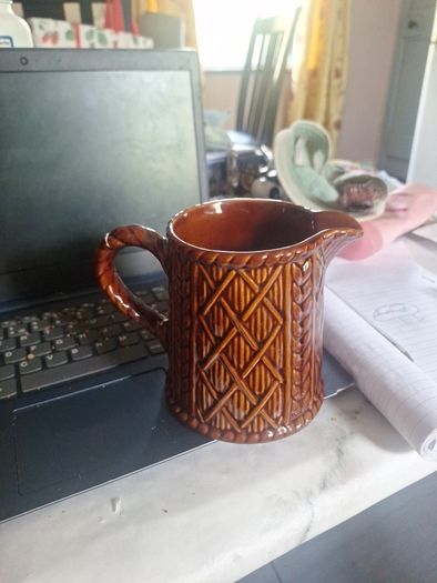 Vintage Glazed Brown Howard Jug