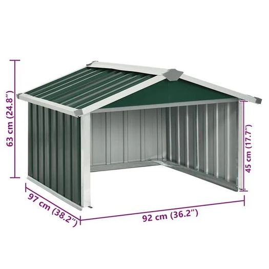 Garden Robot Lawnmower Shed 92x97x63 cm Galvanised Steel Anthracite